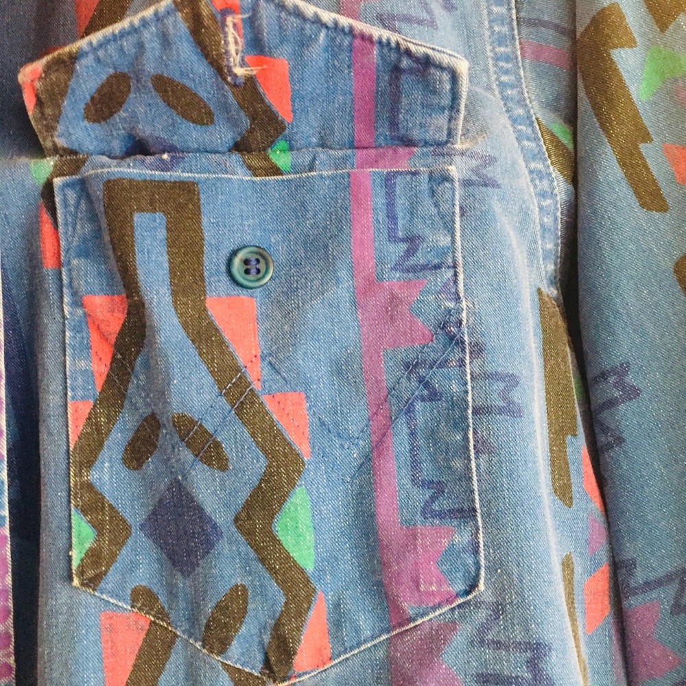 Vintage Patterned Wrangler Button Down - image 3